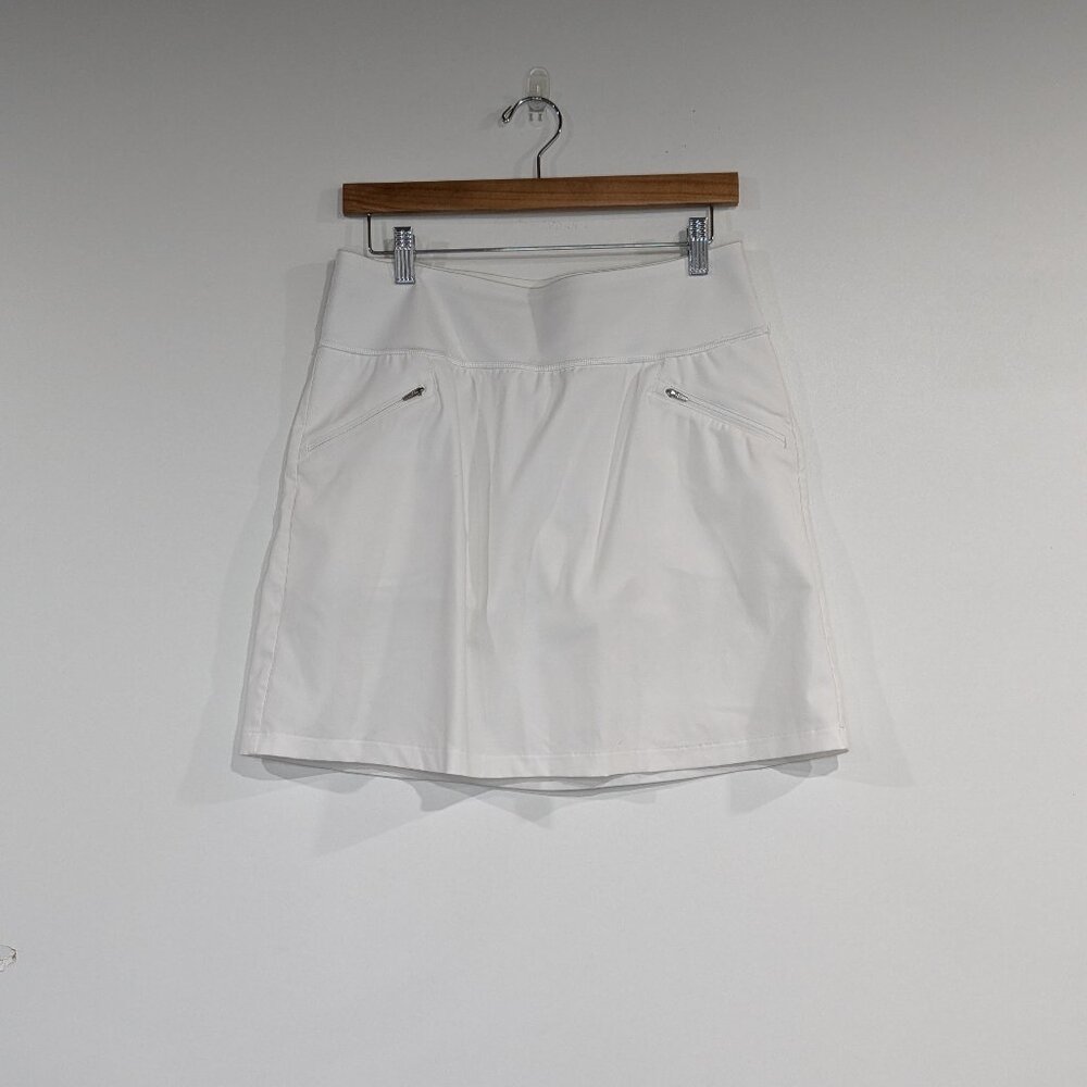 Puma Ahtletic Skort with Zipper Pockets White Size Medium